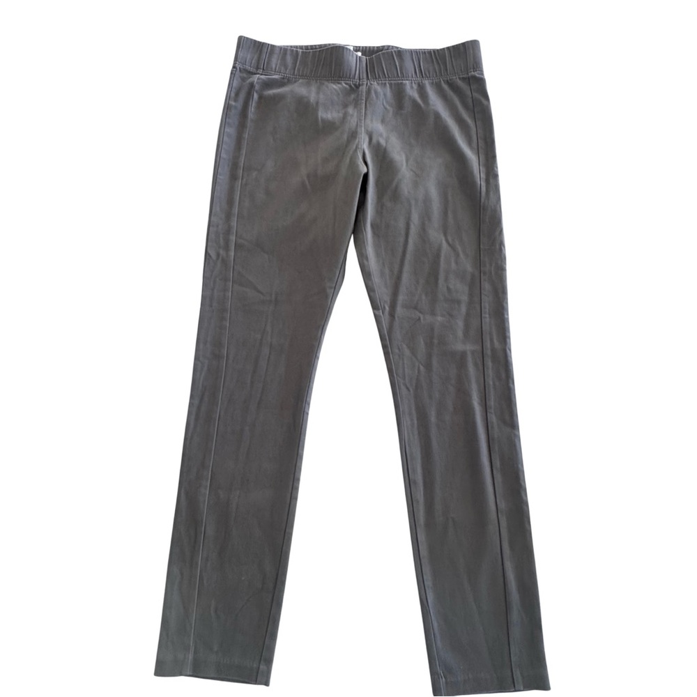 LOFT Outlet Lounge Charcoal Gray Pull-On Slim Leg Pants Size Large NWT